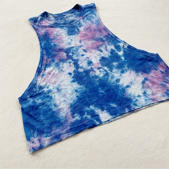 Spiritual Gangster x SoulCycle Tie Dye Seamless Crop Tank XS/S - Picture 3 of 10